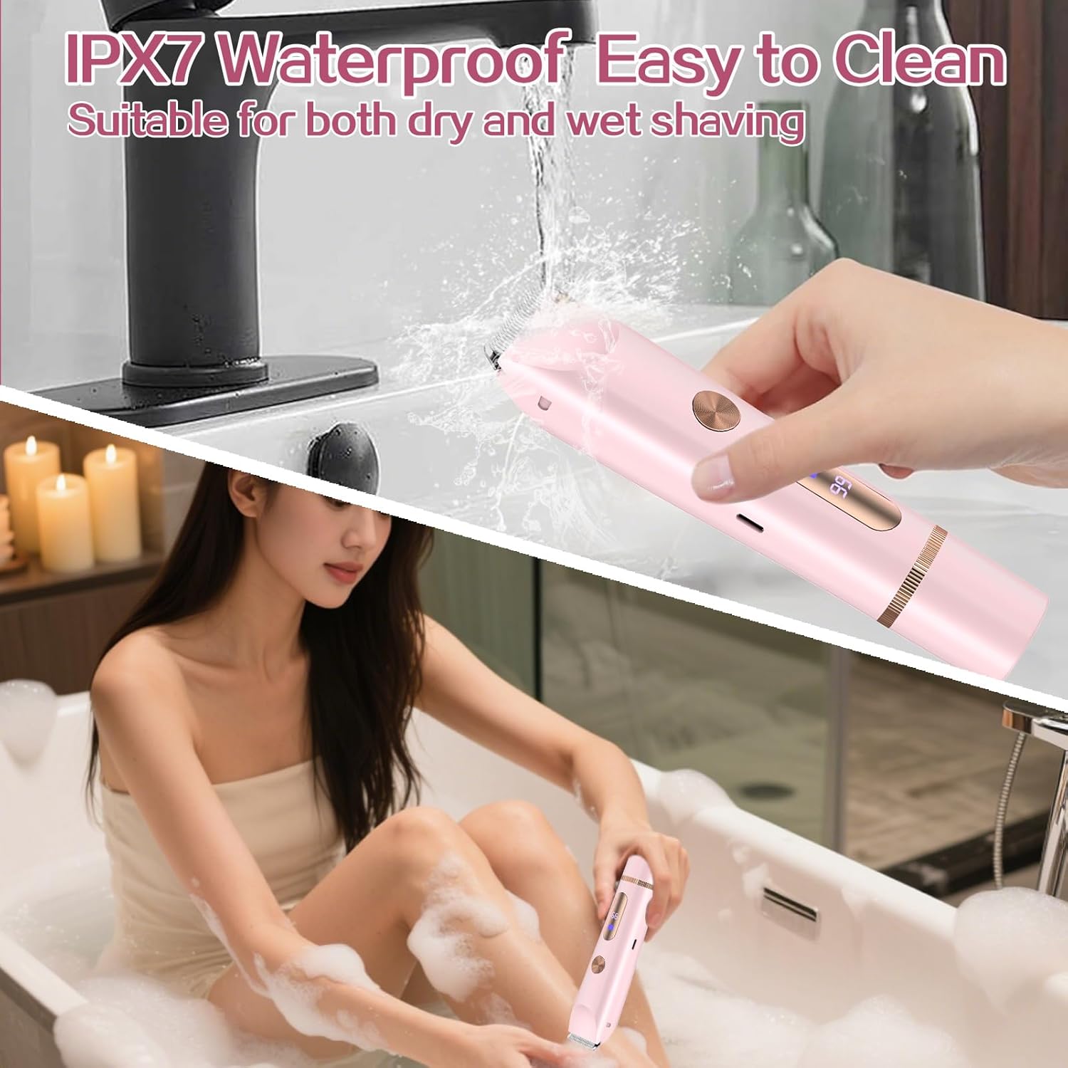 LUMÉA™ 2-in-1 Dual-Head Women’s Electric Grooming Razor – Wet & Dry, Painless & Gentle