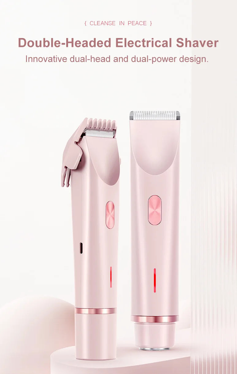 LUMÉA™ 2-in-1 Dual-Head Women’s Electric Grooming Razor – Wet & Dry, Painless & Gentle